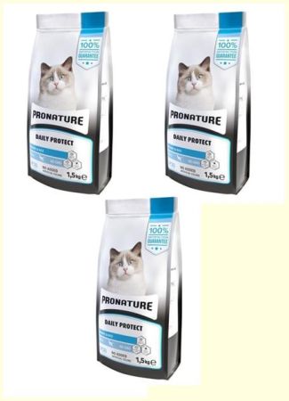Pronature Daily Protect Hamsili ve Pirinçli Yetişkin Kedi Maması 1,5 Kg*3 ADET