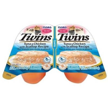 Ciao Twins Churu Ton Balıklı Deniz Taraklı ve Tavuklu Kedi Ödül Jölesi 2 X 35 gr