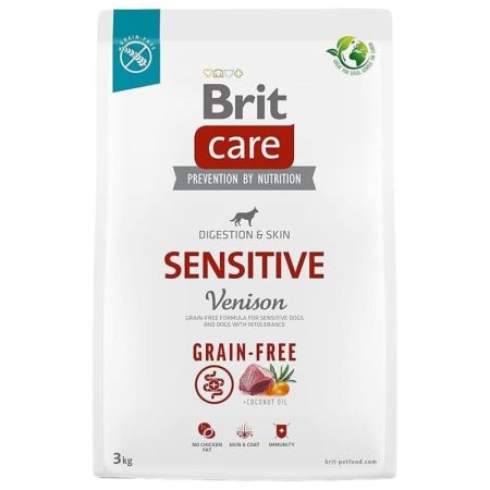 Brit Care Sensitive Digestion-Skin Geyikli Tahılsız Yetişkin Köpek Maması 3 kg