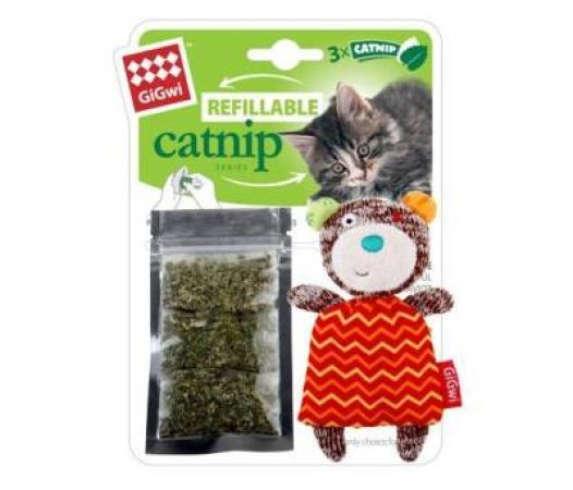 Gigwi Catnip Hazneli Ayı Peluş Kedi Oyuncağı