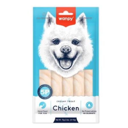 Wanpy Tavuklu Krema Köpek Ödülü 5 X 14 gr