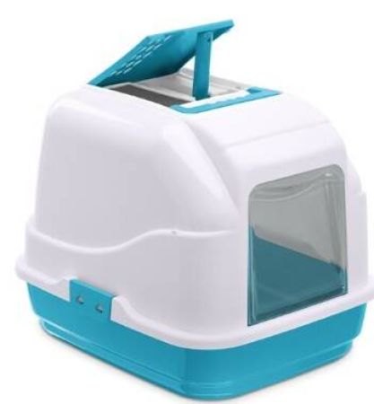 Imac Easy Cat Filtreli Kapılı Kedi Tuvalet Kabı Mavi