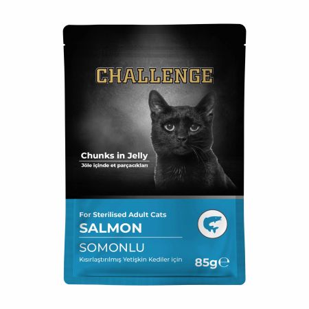 Challenge Somonlu Kısırlaştırılmış Pouch Kedi Konservesi 85 g