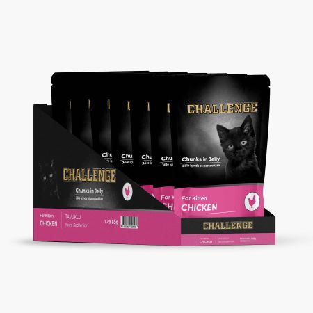 Challenge Tavuklu Yavru Kedi Konservesi 85 g (12 Adet)