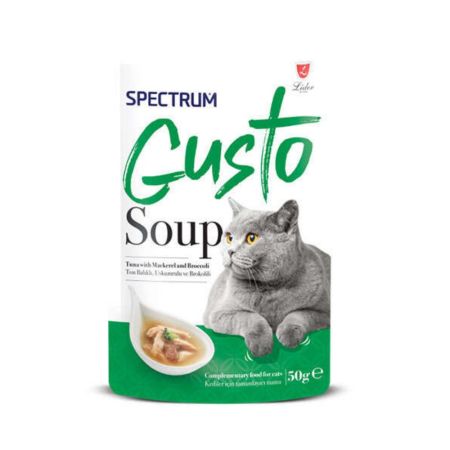 Spectrum Gusto Ton Balıklı Uskumrulu ve Brokolili Kedi Çorbası 50gr