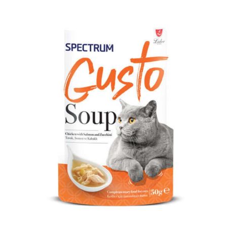 Spectrum Gusto Tavuk, Somon ve Kabaklı Kedi Çorbası 50gr