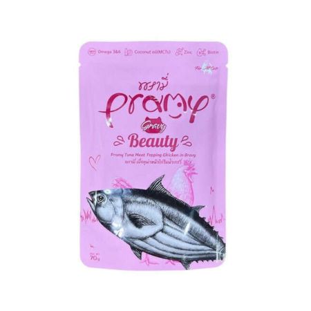 Pramy Beauty Sos İçinde Ton Balıklı ve Tavuklu Kedi Yaş Maması 70gr
