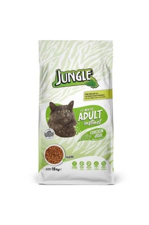 Jungle Tavuklu ve Balıklı Yetişkin Kedi Maması 15 Kg