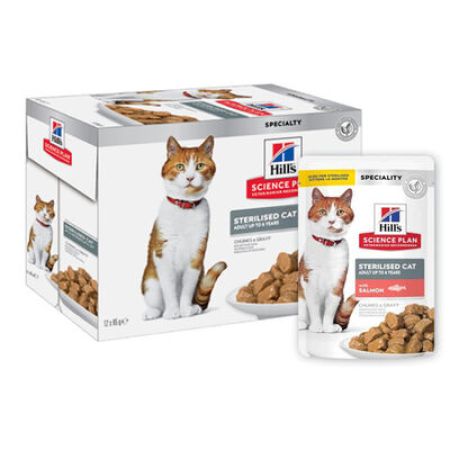 Hills Tender Chunks In Gravy Somonlu Kısırlaştırılmış Kedi Yaş Maması 85 Gr - (12 Adet)