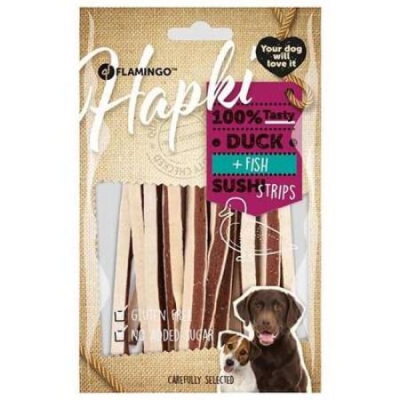 Flamingo Hapki Glutensiz Ördek ve Balıklı Şerit Köpek Ödülü 85 gr