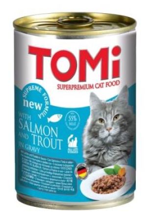 Tomi Somonlu ve Alabalıklı Yetişkin Kedi Konservesi 400 Gr