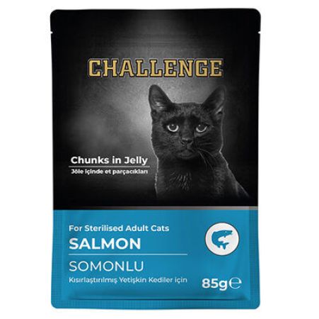 Challenge Pouch Somonlu Kısırlaştırılmış Kedi Yaş Maması 85 Gr