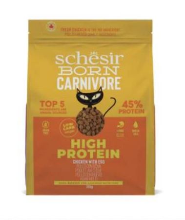 Schesir Born Carnivore Tavuk ve Yumurtalı Yetişkin Kedi Maması 255 Gr