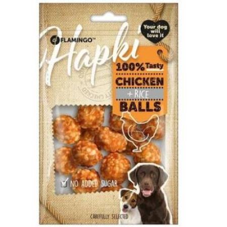 Flamingo Hapki Tavuklu ve Pirinçli Top Köpek Ödül Maması 75 Gr