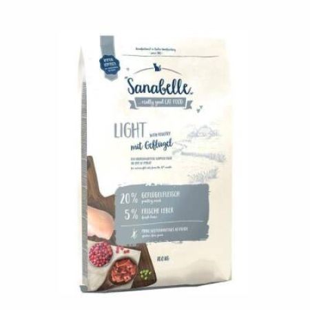 Sanabelle Light Düşük Kalorili Kümes Hayvanlı Yetişkin Kedi Maması 10 Kg