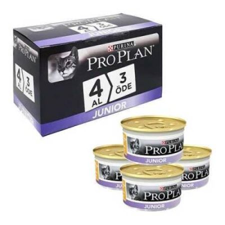 Pro Plan Tavuklu Junior Yavru Kedi Konserve Maması (4 AL 3 ÖDE)