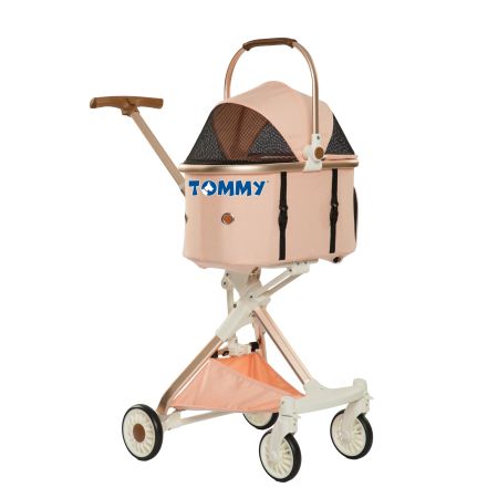Tommy Gold Kedi Ve Köpek Gezdirme Arabası 110 cm (Somon)