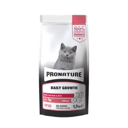 Pronature Yavru Kuru Kedi Maması (Daily GRowth) Tavuk Etli ve Pirinçli 1,5KG