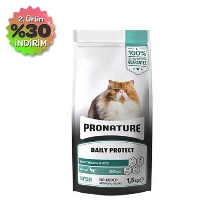 Pronature Yetişkin Kuru Kedi Maması (Daily Protect) Tavuk Etli ve Pirinçli 1,5KG