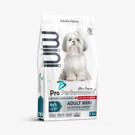 Pro Performance Somonlu ve Yaban Mersinli Uzun Tüylü Küçük Irk Köpek Maması 7 Kg