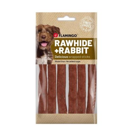 Flamingo R'hide Çubuk Tavşanlı Köpek Ödül Maması 8mm 12 cm 70 GR