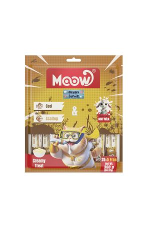 Moow Morina Balıklı Deniz Taraklı Keçi Sütlü Kedi Krema Ödülü 30x12g