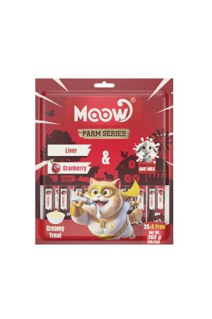 Moow Ciğerli Kızılcıklı Keçi Sütlü Kedi Krema Ödülü 30x12g