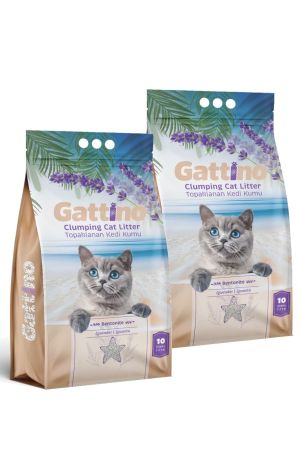 GATTINO Topaklanan Kedi Kumu Lavantalı 10L X 2 Adet