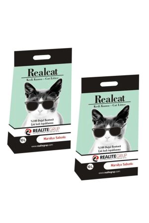 Real Cat Topaklanan Kedi Kumu Sabunlu 10 Lt X 2 Adet