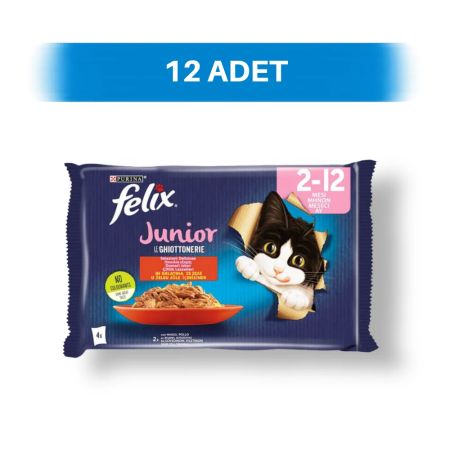 Felix Sığır Etli ve Tavuklu Pouch Yavru Kedi Yaş Maması 12 x 4 x 85 gr