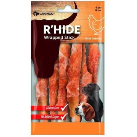 Flamingo Rhide Tavuklu Glutensiz Burgu 12 cm 6'lı Köpek Ödül Maması 70 Gr