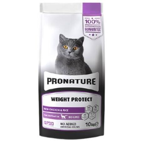 Pronature Kilo Kontrolü İçin Tavuklu ve Pirinçli Kısırlaştırılmış Yetişkin Kedi Maması 10 kg