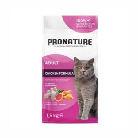 Pronature Tavuklu ve Pirinçli Yetişkin Kedi Maması 1,5 kg