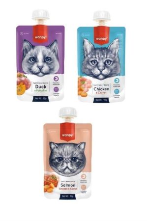 Wanpy Kedi Et Ezmesi 3 Çeşit Karma 90 Gr. X 3 Adet