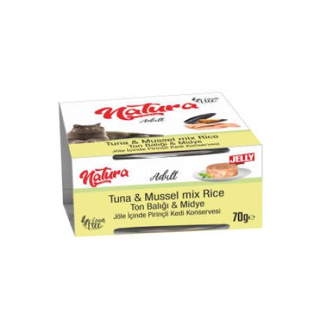 Natura Ton Balıklı ve midyeli Yetişkin Kedi Konservesi 70 Gr