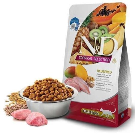 ND Tropical Selection Tropikal Meyveli Ve Tavuk Etli Yetişkin Kedi Maması 4 + 1 Kg