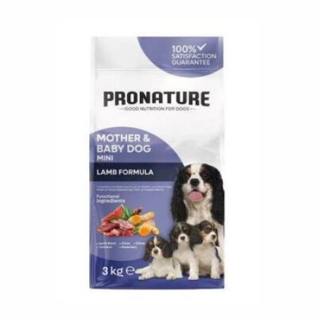 Pronature Mother & Baby Kuzu Etli Mini Irk Anne ve Bebek Köpek Maması 3 Kg