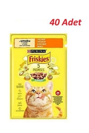 Friskies Tavuklu Soslu Yaş Kedi Maması 85 g*40 Adet