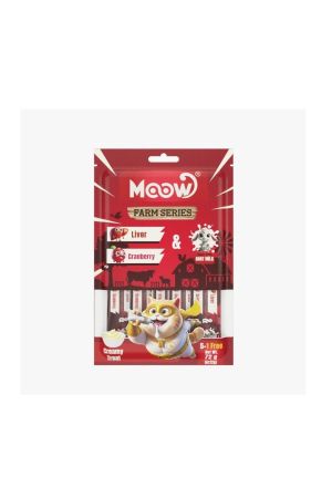 Moow Ciğerli Kızılcıklı Keçi Sütlü Kedi Krema Ödülü 6x12g