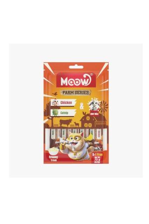 Moow Tavuklu Kedi Naneli Keçi Sütlü Kedi Krema Ödülü 6x12g