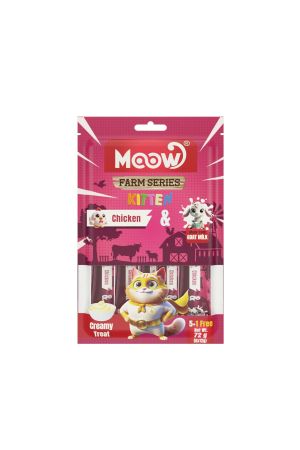 Moow Tavuklu Keçi Sütlü Yavru Kedi Krema Ödülü 6x12g
