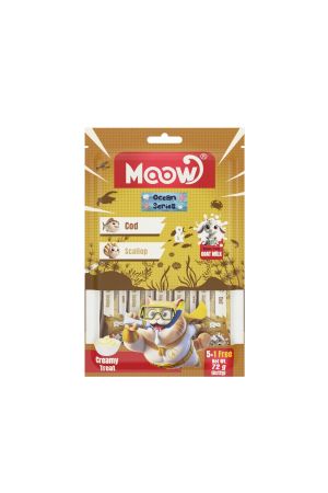 Moow Morina Balıklı Deniz Taraklı Keçi Sütlü Kedi Krema Ödülü 6x12g