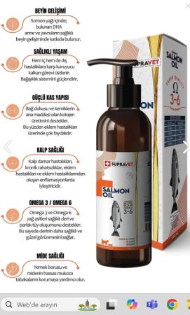Supravet Kedi Ve Köpekler Için Somon Yağı 200ml (TÜY SAĞLIĞI VE İŞTAH AÇMA DESTEĞİ)