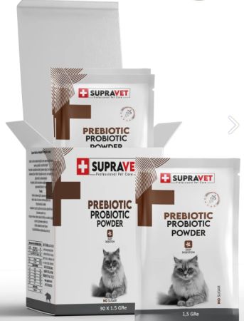 Supravet Toz Probiyotik + Prebiyotik Kedi 1.5 Gr x 30 Adet