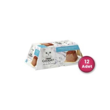 Gourmet Gold Revelations Ton Balıklı Ezme Yetişkin Kedi Konservesi 2 X 57 gr 12'li Paket