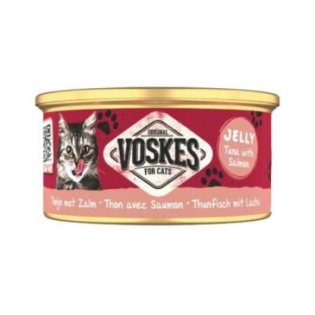 Voskes Ton Balıklı ve Somonlu Yetişkin Kedi Konservesi 85 gr