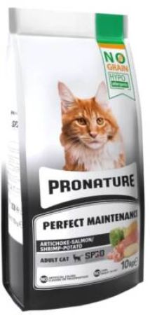 Pronature Hypo-Allergenic Tahılsız Somonlu Karidesli ve Enginarlı Yetişkin Kedi Maması 10 kg
