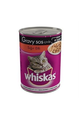 Whiskas Sığır Etli  Yetişkin Kedi Konservesi 400 Gr