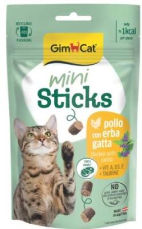 Gimcat Mini Sticks Kedi Otlu ve Tavuklu Ödül Çubukları 50gr