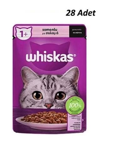 Whiskas Pouch Somonlu Yaş Kedi Maması 85 gr X 28 Adet
